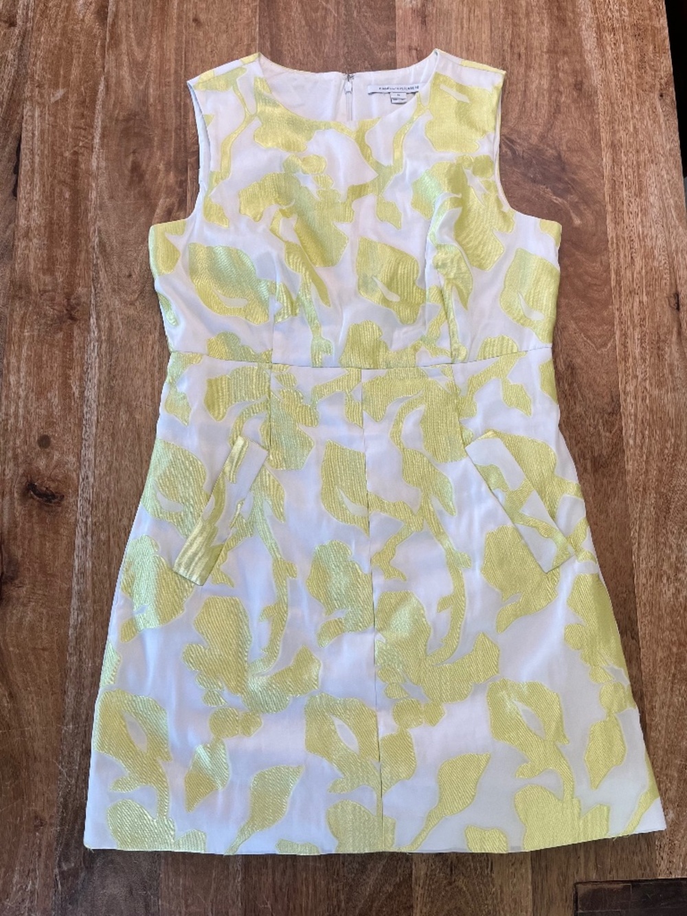 DVF White and Bright Yellow Dress